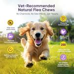 Natural Flea and Tick Chews for Dogs, 200 Count