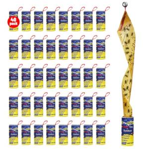 40 Pack Sticky Fly Trap Strips for Indoor/Outdoor
