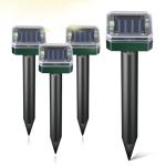 Mole Repellent Solar Powered Waterproof Outdoor Chipmunk Deterrent Solar Mole Repellent Ultrasonic for Gopher Vole Rat Squirrel Skunk Garden Yard Lawn Pest Control