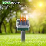 Mole Repellent Solar Powered Waterproof Outdoor Chipmunk Deterrent Solar Mole Repellent Ultrasonic for Gopher Vole Rat Squirrel Skunk Garden Yard Lawn Pest Control