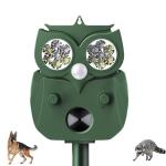 Animal Repellent Outdoor Solar Powered, Ultrasonic Deer Squirrel Skunk Rabbit Rodent Dog Deterrents Waterproof Animal Repeller, Pest Control for Gardens, Deter Mice, Snake, Squirrels, Rodents