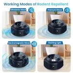 Ultrasonic Pest Repellent Plug-in, Electronic Mouse Traps & Insect Repellent, Pest Control for Rodent, Roach, Ant, Squirrel, Spider, Bugs, Mouse, Rat, Bat for Home, Office, Warehouse Black 1 Pack