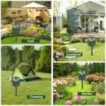 Animal Repellent Outdoor Solar Powered, Ultrasonic Deer Squirrel Skunk Rabbit Rodent Dog Deterrents Waterproof Animal Repeller, Pest Control for Gardens, Deter Mice, Snake, Squirrels, Rodents