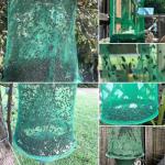 4 Pack Ranch Fly Traps Outdoor Hanging, Reusable Stable Fly Hunter Catcher Cage with Food Bait Tray, Flies Control Killer Repellent for Barn, Orchard, Farm, Horse, Patio