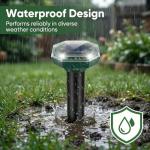 Mole Repellent Solar Powered, 4 Pack Ultrasonic Gopher Repeller, Waterproof Outdoor Pest Repellent for Moles, Gophers, Voles, Skunks in Yard, Lawn, and Garden