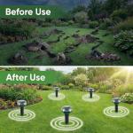 Mole Repellent Solar Powered, 4 Pack Ultrasonic Gopher Repeller, Waterproof Outdoor Pest Repellent for Moles, Gophers, Voles, Skunks in Yard, Lawn, and Garden