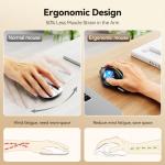 TECKNET Pro Wireless Trackball Mouse, Bluetooth Mouse with Ergonomic Thumb Control, USB-C Rechargeable, RGB Light Mice with Adjustable DPI, 3-Device Connectivity (BT or 2.4G),for PC/Mac/Laptop - Black