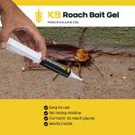 Roach Gel Bait (4 PCS) - German Roach Killer Indoor Infestation for Home with 99% Efficacy (97% USA) - Cockroach Gel Bait Syringes - Fipronil 0.05% - Get Fast Results