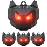 4 Pack Solar Nocturnal Animal Repeller with Dual Red LED Lights, Humane Coyote Deterrent for Fox Raccoon Skunk Deer, Waterproof Predator Lights for Chicken Coop, Farm & Garden