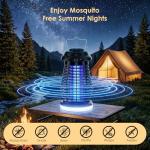 Bug Zapper Outdoor & Indoor, Cordless Portable Mosquito Zapper with Automatic Mode, 4200V High Powered Mosquito Repellent, Electric Fly Zapper for Camping,Outside,Patio,Backyard,Garden