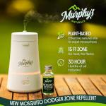 Murphy's Naturals Mosquito Dodger Zone Repellent, Outdoor Mosquito Spray, Essential Oils, 15-Foot Zone, Repels for 30 Hours, Refill Included.