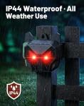 4 Pack Solar Nocturnal Animal Repeller with Dual Red LED Lights, Humane Coyote Deterrent for Fox Raccoon Skunk Deer, Waterproof Predator Lights for Chicken Coop, Farm & Garden