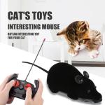 WenffbBou Remote Control Fake Rat Toy - Realistic Mouse Cat Toy Mice RC Toy Chasing Prank Joke Scary Trick Rats for Cat Funny Toy (Black)