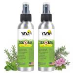 Yaya Organics Tick Ban DEET-Free Mist Spray - Made in USA - All Natural Extra Strength Tick Repellent Spray Made with Essential Oils - Safe for Kids & Dogs (4 Ounce, 2 Pack)