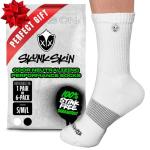 SKUNK SKIN Odorless Crew Socks Men Women Moisture Wicking Work Athletic Boot Training Socks Black White