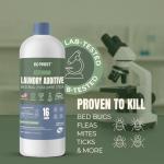 BugOut! Laundry Additive – Natural Detergent Booster for Bed Bug, Mite, Flea, Tick & Carpet Beetle Treatment | Plant-Based Killer, Made with Fabric-Safe Soap | Works in Hot and Cold Wash (32 Oz)