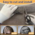 Klfte Steel Wool for Mice Control, 3.2" x12 ft Wool, Gap Filler for Home & Garage, DIY Bundle with Gloves & Scissors - 1 Pack