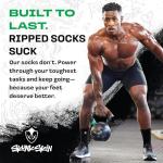 SKUNK SKIN Odorless Crew Socks Men Women Moisture Wicking Work Athletic Boot Training Socks Black White