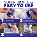 Fly Traps Outdoor Fly Trap for Patio. 4 Non-Toxic Pre-Baited Flies Bags Outdoor Disposable. Hanging Bug Catchers for All Filth Flies Killer for Outside Bug Control in Yard Horse Ranch Trash Can.