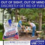Fly Traps Outdoor Fly Trap for Patio. 4 Non-Toxic Pre-Baited Flies Bags Outdoor Disposable. Hanging Bug Catchers for All Filth Flies Killer for Outside Bug Control in Yard Horse Ranch Trash Can.