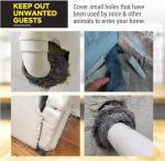 0000 Steel Wool for Mice Control - 24Pack Fine Grade Stainless Steel Wool for Filling Holes, Rodent Proofing & Home Protection - Metal Wool for Gaps, Wood & Metal Surfaces