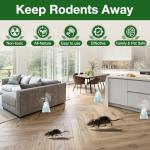 Mouse Rodent Repellent,25 Pack Peppermint Oil Mouse Traps for Rat Mice, Ant, Roach, Spider, Squirrel, Nature Mouse Deterrent for Indoor Outdoor Use, for Garden & Home, Family & Pet Safe 03