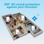 Ultrasonic Insect & Pest Repeller, Ultrasonic Mice Repellent for Insect, Roaches, Spiders, Ants, Bugs, Mosquitoes, Pest Control for House Garage RV Hotel, 6 Pack