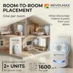 RX-78, Ultrasonic Pest Control Repeller - Electronic & Ultrasound, Indoor Plug-in Repellent - Get rid of - Rodents, Mice, Squirrels, Bats, Insects, Bed Bugs, Ants, Fleas, Spiders, Roaches (2Pack)