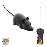 Remote Control Mouse Cat Toy, Realistic RC Interactive Pet Toy with Wireless Controller, Forward and Backward Movement, Gray Plush Electronic Mouse for Cats and Dogs, Funny Pet Teaser for Indoor Cats