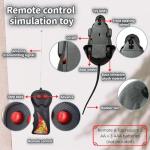 Remote Control Mouse Cat Toy, Realistic RC Interactive Pet Toy with Wireless Controller, Forward and Backward Movement, Gray Plush Electronic Mouse for Cats and Dogs, Funny Pet Teaser for Indoor Cats