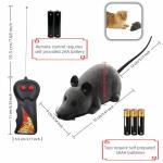 Remote Control Mouse Cat Toy, Realistic RC Interactive Pet Toy with Wireless Controller, Forward and Backward Movement, Gray Plush Electronic Mouse for Cats and Dogs, Funny Pet Teaser for Indoor Cats