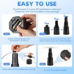 hyxjzh Fly Fans for Tables, Bug Fans with Holographic Blades, Battery Operated Fly Repellent Fan, Keep Flies Away from Picnic, BBQ, Restaurant, Party, Indoor and Outdoor, 4 Pack