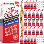 Indoor/Outdoor Fly Strips - 24 Sticky Traps