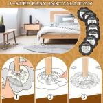 Mysora 16 Pack Bed Bug Traps Bed Bug Monitor Interceptor for Furniture Legs, Bedbug Early Detection Glue Traps, Blocks Bedbug Access to Beds/Couch/futon, Indoor Bugs Control for Home Travel