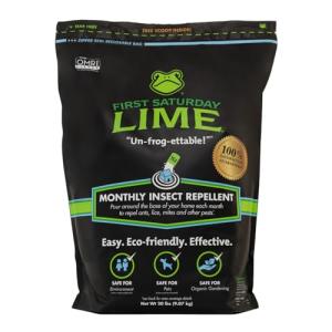 First Saturday Lime Insect Deterrent-20LB Bag| Monthly Insect Shield| Multi-Purpose Insect Control for Outdoors| Prevents Ants & Other Insects