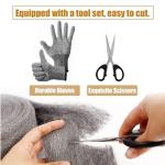 Apalie 1Pack Steel Wool for Mice Control 3.2" x10.5 ft Wool, Gap Filler for Home & Garage, DIY Bundle with Gloves & Scissors