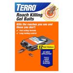 TERRO T506SR No-Mess Roach Killer Gel Bait Stations, 12 Ready-to-Use Roach Baits, Powerful Cockroach Killer for German, American & Oriental Roaches, Long-Lasting Indoor & Outdoor Roach Control