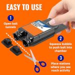 TERRO T506SR No-Mess Roach Killer Gel Bait Stations, 12 Ready-to-Use Roach Baits, Powerful Cockroach Killer for German, American & Oriental Roaches, Long-Lasting Indoor & Outdoor Roach Control