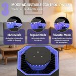 Fruit Fly Traps for Indoors, Powerful 3 Speed Adjustable Mosquito Trap for Kitchen Home, Fly Trap & Catcher with Dual Circles Blue Light & 2 Glue Boards for Mosquitoes Fruit Flies Gnats