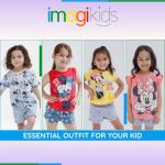 Disney Minnie Mouse Toddler Girls T-Shirt and Chambray Shorts Outfit Set Off White/Blue Ruffle Shorts 5T