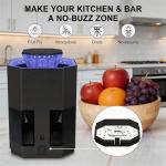 Fruit Fly Traps for Indoors, Powerful 3 Speed Adjustable Mosquito Trap for Kitchen Home, Fly Trap & Catcher with Dual Circles Blue Light & 2 Glue Boards for Mosquitoes Fruit Flies Gnats