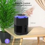 Fruit Fly Traps for Indoors, Powerful 3 Speed Adjustable Mosquito Trap for Kitchen Home, Fly Trap & Catcher with Dual Circles Blue Light & 2 Glue Boards for Mosquitoes Fruit Flies Gnats