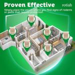 Pest Repellent Pouches, 10 Pack Peppermint Oil for Mice, Rodent, Mouse, Rats, Spider, Squirrel, Pest Control Indoor & Outdoor, Natural Mouse Deterrent Replace Traps Family & Pet Safe