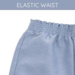 Disney Minnie Mouse Toddler Girls T-Shirt and Chambray Shorts Outfit Set Off White/Blue Ruffle Shorts 5T