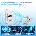 Ultrasonic Mouse Rodent Repellent Indoor & Pest Control Plug in, Ultrasonic Pest Repeller for Roach, Rat, Bugs, Mosquito, Mice, Spider, Ant, Electronic Pest Deterrent, 4 Packs