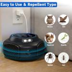 Ultrasonic Mouse Repellent Pest Control Repeller, Mouse Traps for Rodent, Mice, Ant, Rat, Squirrel, Bug, Roach, Bat, Rat ＆ Mice Repellent Device for House Plug in Indoor for Home 1Pack Black