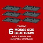 Tomcat Mouse Glue Traps with Enhanced Stickiness, 6 Pack