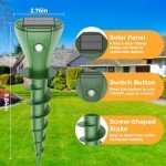 Solar Powered Mole Repellent - 4 Pack