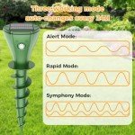 Solar Powered Mole Repellent - 4 Pack