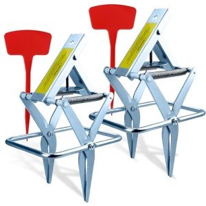 2 Pack Reusable Galvanized Steel Mole Traps